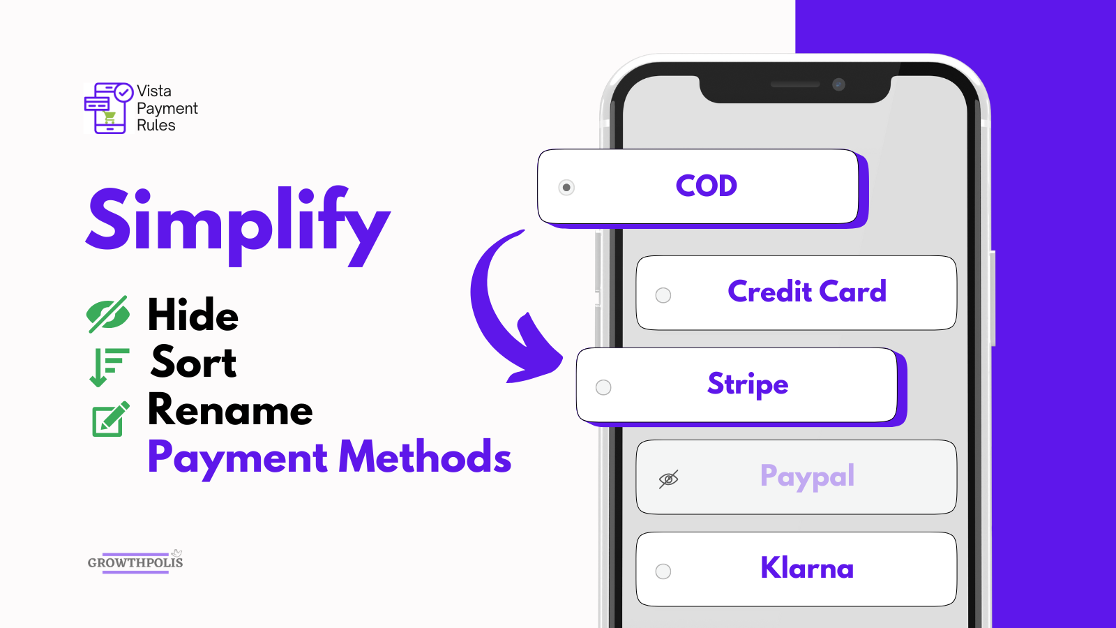 Vista Payment Customization Shopify App